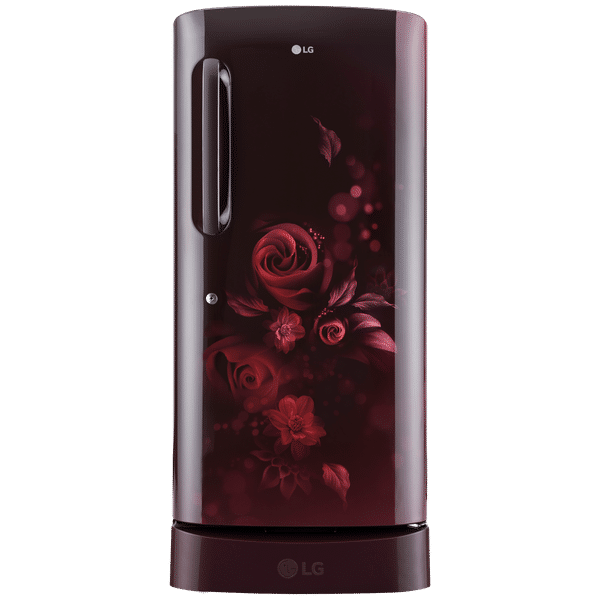 LG 205 Litres 5 Star Direct Cool Single Door Refrigerator with Smart Inverter Compressor (GL-D221ASEU.DSEZEB, Scarlet Euphoria)_1