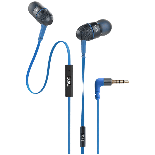 boAt Bassheads 220 Wired Earphone with Mic (In Ear, Blue)_1