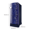 SAMSUNG 183 Litres 2 Star Direct Cool Single Door Refrigerator with Base Drawer (RR20C2Z226U/NL, Mystic Overlay Blue)_3