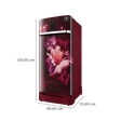 SAMSUNG 189 Litres 4 Star Direct Cool Single Door Refrigerator (RR21C2F24RZ/HL, Midnight Blossom Red)_3