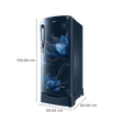 SAMSUNG 183 Litres 3 Star Direct Cool Single Door Refrigerator (RR20C1823U8/HL, Saffron Blue)_3