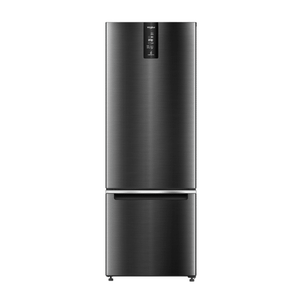 Whirlpool Intellifresh Pro 370 312 Litres 3 Star Frost Free Double Door Bottom Mount Convertible Refrigerator with 6th Sense Technology (Steel Onyx)_1