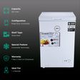 Godrej Slim Series 100 Litres Single Door Deep Freezer (Convertible Technology, DH GCHW 110 R6SHC RW, Royal White)_2