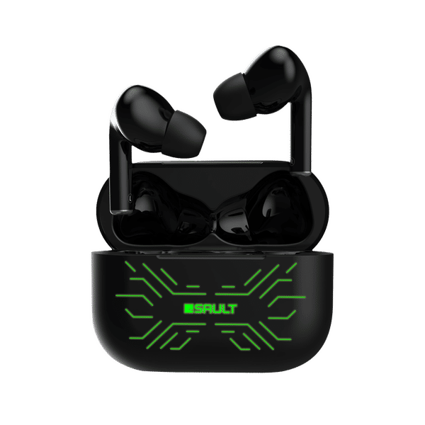 SAULT Airplugs 3x TWS Earbuds with Noise Isolation (IPX6 Water Resistant, Voice Assistant, Black)_1