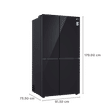 LG 655 Litres Side by Side Refrigerator with Smart Diagnosis (GL-B257DBMX, Black Mirror)_3