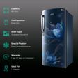 SAMSUNG Stylish Grande 183 Litres 3 Star Direct Cool Single Door Refrigerator with Antibacterial Gasket (RR20C1723U8/HL, Saffron Blue)_2