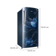 SAMSUNG Stylish Grande 183 Litres 3 Star Direct Cool Single Door Refrigerator with Antibacterial Gasket (RR20C1723U8/HL, Saffron Blue)_3