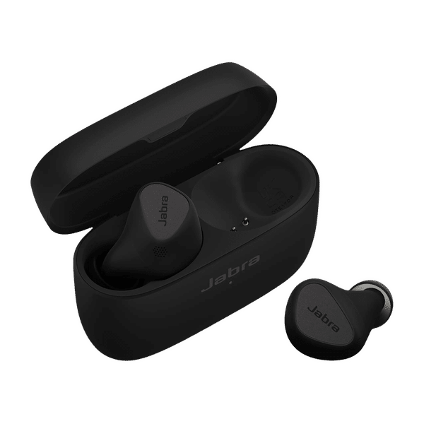 Jabra Elite 5 TWS Earbuds with Active Noise Cancellation (IP55 Water Resistant, Fast Charging Capability, Titanium Black)_1