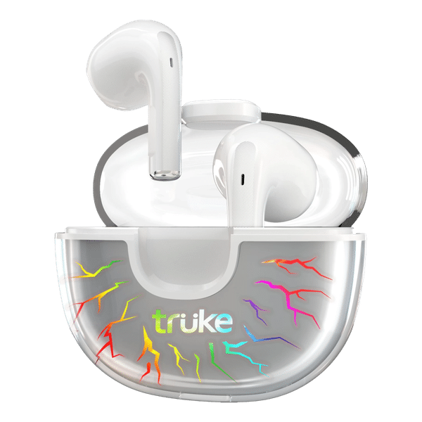 truke BTG Alpha TWS Earbuds with Environmental Noise Cancellation (Water Resistant, 40ms Low Latency Gaming, White)_1