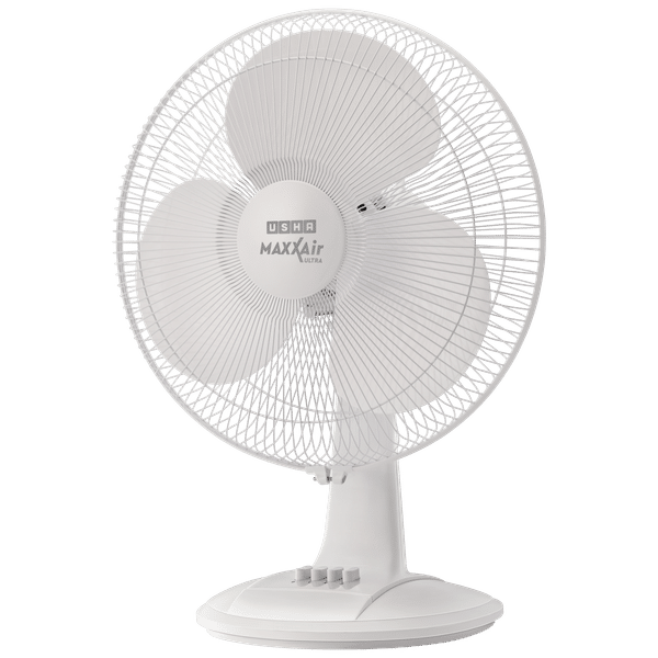 USHA Maxx Air Ultra 40cm Sweep 3 Blade Table Fan (Thermal Overload Protection, 121021421, White)_1