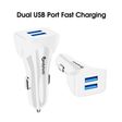 Candytech 3 Ampere 2 USB Ports Car Charging Adapter (Super Fast Charging, CC-15, White)_3