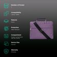 in base Denim Laptop Sling Bag for 11.6 Inch Laptop (Water Resistant, Purple)_3