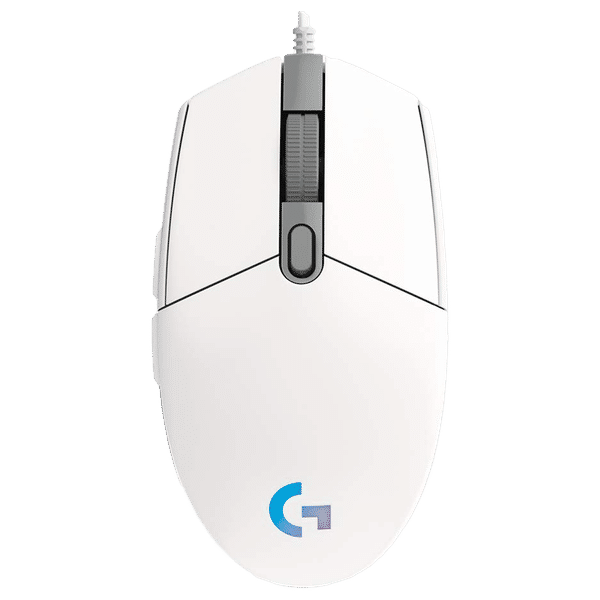 logitech G203 Wired Mouse with Customizable Buttons (8000 DPI, LED Lights, White)_1