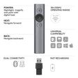 logitech Bluetooth and USB Laser Pointer (Dual Connectivity, 910-004863, Graphite)_4