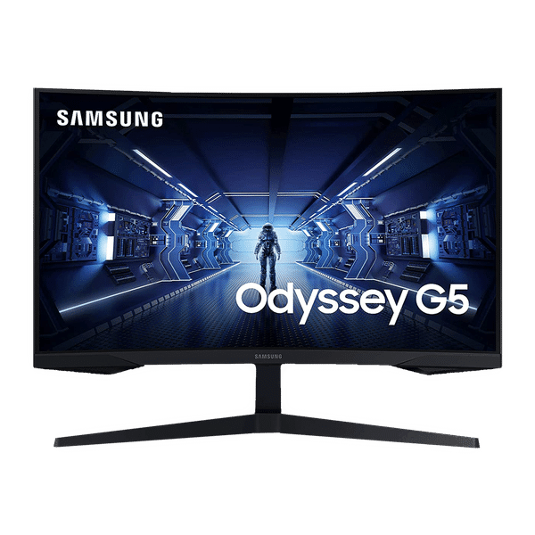 SAMSUNG Odyssey G5 68.58 cm (27 inch) Ultra WQHD VA Panel QLED Curved Gaming Monitor with Flicker-Free Technology_1