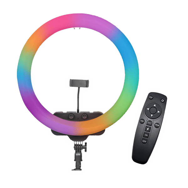 Digitek DPRL-19 RGB Ring Light with Remote Control for Photography & Videography (Rainbow Light)_1