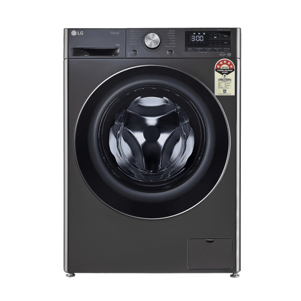 LG 9 Kg 5 Star Inverter Fully Automatic Front Load Washing Machine (FHP1209Z9B.ABLQEIL, In-built Heater, Steam Plus, Black)_1