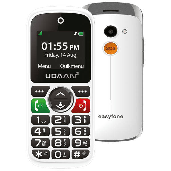 easyfone Udaan 2 (32MB, Dual SIM, Rear Camera, White)_1