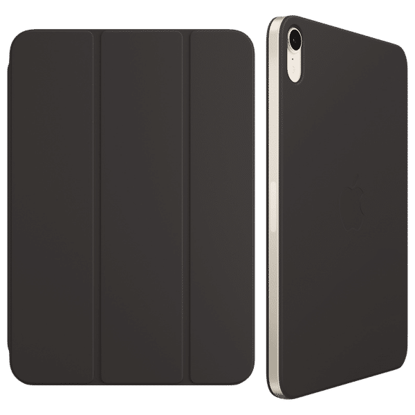 Apple Smart Leather Folio Case for Apple iPad Mini (6th Gen) (Magnetic Attachments, Black)_1