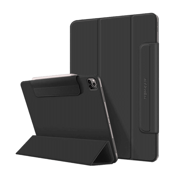 Hyphen VERSO Polyurethane Folio Case for Apple iPad Pro 11 Inch (3rd, 4th & 5th Gen) (Built-in Magnet, Black)_1