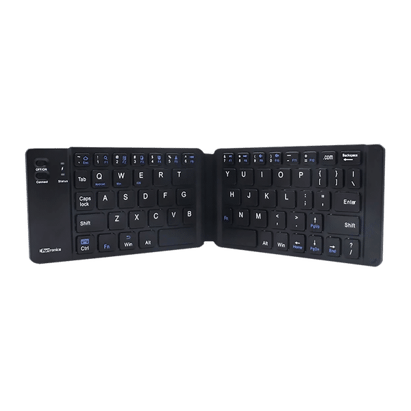 Portronics Chicklet Bluetooth Foldable Keyboard for Android, Windows Tablets & iPads (Power Saving Mode, Black)_1