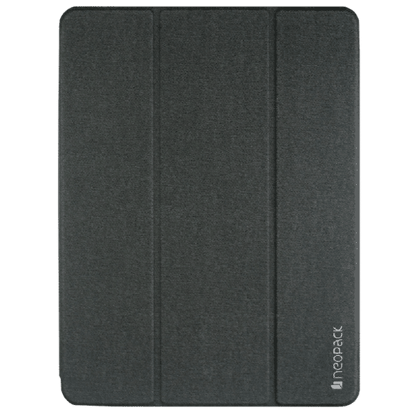 Neopack Delta Polyurethane Flip Cover for Apple iPad Pro (5th Gen) (With Pencil Holder, Black)_1