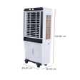 Croma AZ70 70 Litres Desert Air Cooler with Inverter Compatible (Evaporative Cooling Technology, White & Black)_2