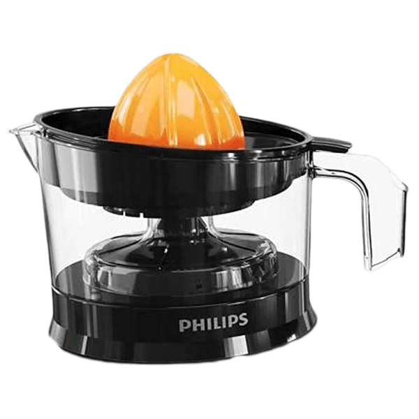 PHILIPS Daily Collection 25 Watt 1 Jar Citrus Press Juicer (2 Way Rotation, Black/Orange)_1