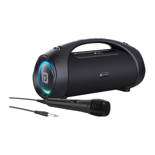 PORTRONICS Dash 12 60 Watts Portable Bluetooth Speaker (Dual Bass Radiators, POR-1583, Black)_1
