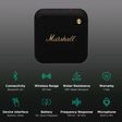 Marshall Willen 10W Portable Bluetooth Speaker (IP67 Water & Dust Resistant, 15 Hours of Playback Time, Mono Channel, Black & Brass)_2
