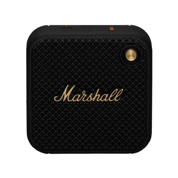Marshall Willen 10W Portable Bluetooth Speaker (IP67 Water & Dust Resistant, 15 Hours of Playback Time, Mono Channel, Black & Brass)_1