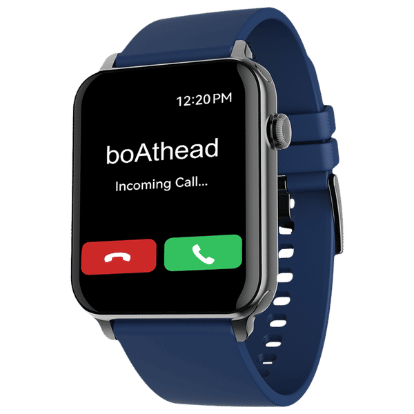 boAt Wave Voice Smartwatch with Bluetooth Calling (42.92mm HD Display, IP68 Water Resistant, Ink Blue Strap)_1