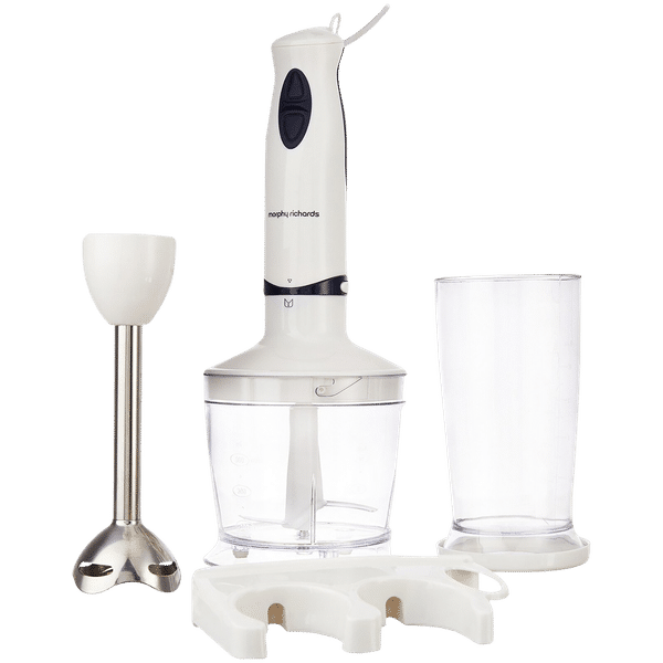 morphy richards HBCS 400 Watt 2 Speed Hand Blender with 2 Attachments (Easy Locking System, White)_1
