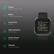 fitbit Versa 2 Smartwatch (Color AMOLED Touchscreen Display, FB507BKBK, Black/Carbon, Elastomer Band)_2
