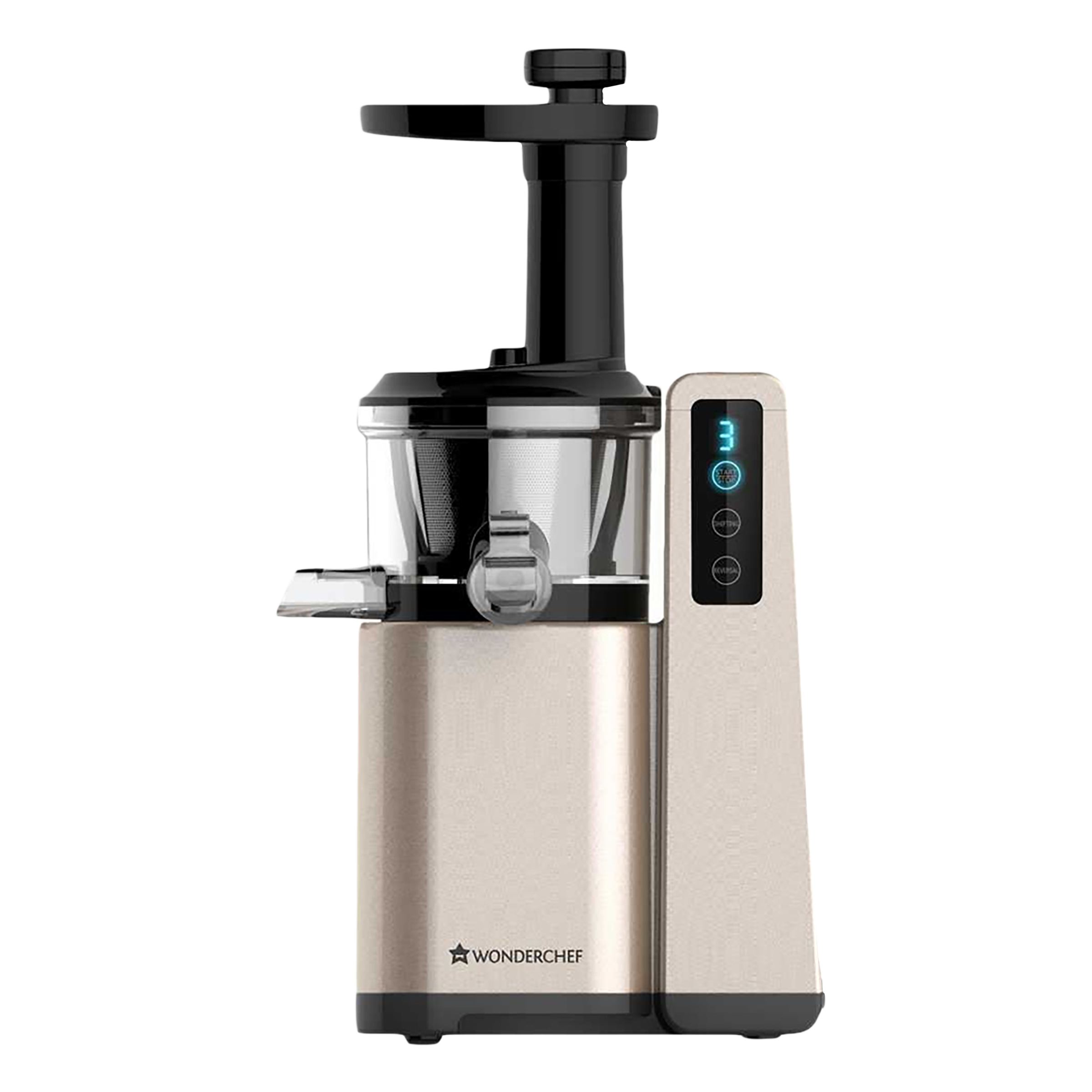 WONDERCHEF Digital 150 Watt Cold Press Slow Juicer (LED Touch Control, Gold)