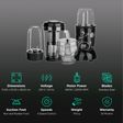 WONDERCHEF Nutri-Blend 400 Watt 4 Jars Juicer Mixer Grinder (22000 RPM, Hands-Free Operation, Black)_2