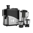 MAHARAJA WHITELINE Odacio Plus JX1-157 550 Watt 3 Jars Juicer Mixer Grinder (18000 RPM, Overload Protection, Black/Silver)_1