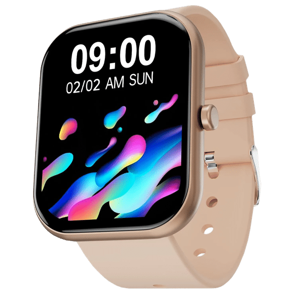 FIRE-BOLTT Dazzle Plus BSW037 Smartwatch with Activity Tracker (46mm HD Display, IP68 Water Resistant, Beige Strap)_1