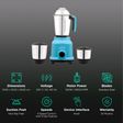 Croma 500 Watt 3 Jars Mixer Grinder (19000 RPM, Shock Proof Body, Blue)_2