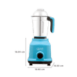 Croma 500 Watt 3 Jars Mixer Grinder (19000 RPM, Shock Proof Body, Blue)_3