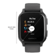 GARMIN Venu Sq Smartwatch with Activity Tracker (33.1mm with MIP Display, Water Resistant, Shadow Gray & Slate Strap)_3