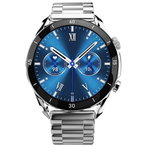 Udelade fordrejer bestikke Buy Fire-Boltt Legacy Smartwatch with Bluetooth Calling (36.32mm AMOLED  Display, IP68 Water Resistant, Silver Strap) Online – Croma