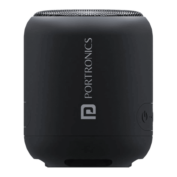 PORTRONICS SoundDrum1 10W Portable Bluetooth Speaker (6 Hours Playtime, Black)_1
