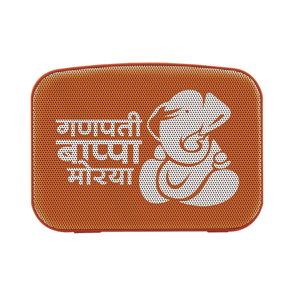 SAREGAMA Carvaan Mini Ganesh Portable Bluetooth Speaker (300 Ganesh Mantra, Devotional Orange)_1