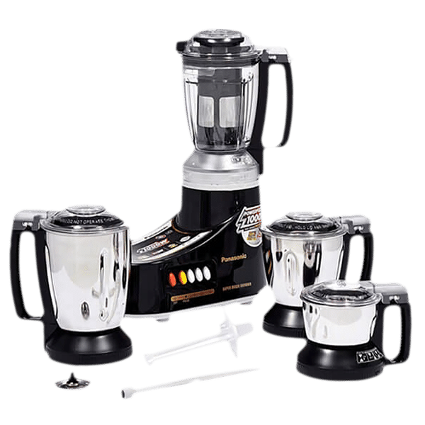 Panasonic 550 Watt 4 Jars Juicer Mixer Grinder (Double Safety Lock, Black)_1