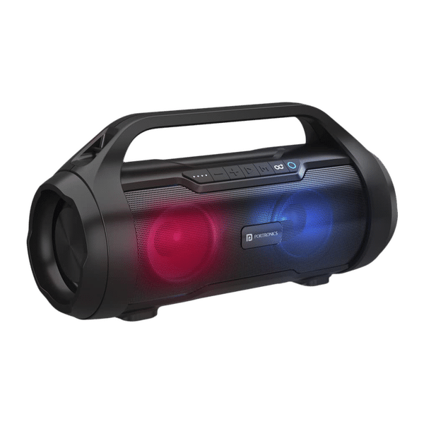 PORTRONICS Dash 11 40W Bluetooth Party Speaker (Multi Colour LED Light, Stereo Channel, Black)_1