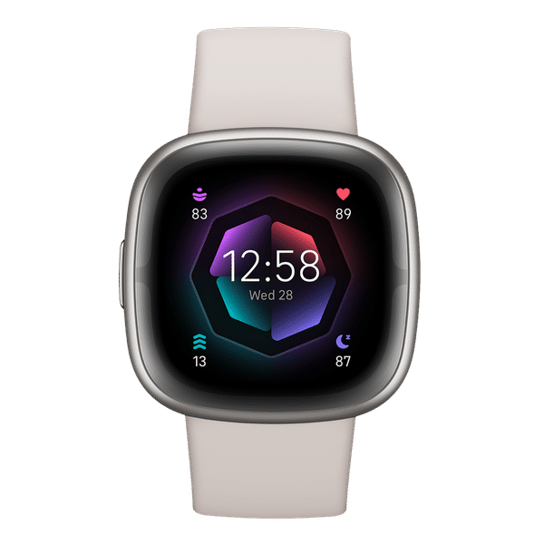 Pornografi Retfærdighed ego Buy Fitbit Sense 2 Smartwatch with Activity Tracker (40.1mm Always-on  Display, Water Resistant, Lunar White Strap) Online – Croma
