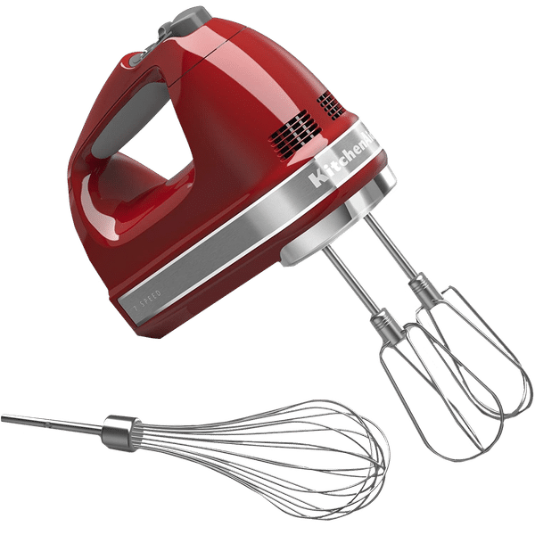 KitchenAid 85 Watt 7 Speed Hand Mixer with 3 Attachments (Soft Start Feature, Red)_1