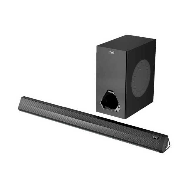 For 6030/-(73% Off) boAt Aavante Bar Aura 160W Bluetooth Soundbar with Remote (Surround Sound, 2.1 Channel, Black) at Croma