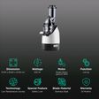 USHA NutriPress 200 Watt Cold Press Juicer (67 RPM, Low Temperature Technology, Black/White)_2
